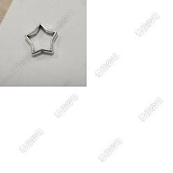 Серебро 50g рама из сплава бусин, для изготовления ювелирных изделий, звезда, серебряные, 15x16 мм