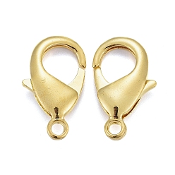 Golden Brass Lobster Claw Clasps, Parrot Trigger Clasps, Cadmium Free & Nickel Free & Lead Free, Golden, 23x13x4mm, Hole: 3mm