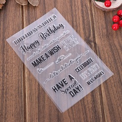 Word Clear Plastic Stamps, for DIY Scrapbooking, Photo Album Decorative, Cards Making, Stamp Sheets, Word, 160x110mm
