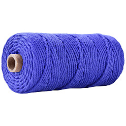 Mauve Cotton String Threads for Crafts Knitting Making, Mauve, 3mm, about 109.36 Yards(100m)/Roll