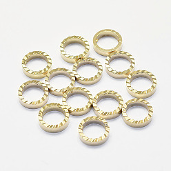 Real 18K Gold Plated Long-Lasting Plated Brass Linking Rings, Real 18K Gold Plated, Nickel Free, Ring, 8x2mm