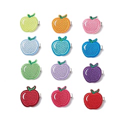 (52) Непрозрачная лаванда Заколки для волос из ткани «яблоко аллигатора», разноцветные, 37x36.5x8.5 мм