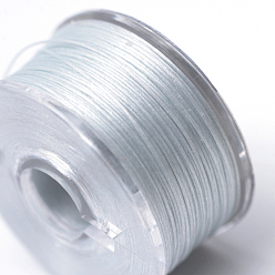 Light Steel Blue Special Coated Polyester Beading Threads for Seed Beads, Light Steel Blue, 0.1mm, about 50yards/roll