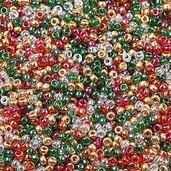 (52) Непрозрачная лаванда 4 цвета 11/0 рождественские круглые бисерные бусины Miyuki, рр160 и рр173 и рр82 и рр254, разноцветные, 2x1.3 мм, отверстие : 0.8 мм, Около 5500 шт / 50 г