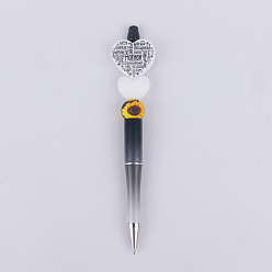 Word Plastic Ball-Point Pen, Beadable Pen, for DIY Personalized Pen, Mother's Day, Word, 145mm