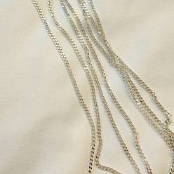 Серебро 925 граненые цепочки-бордюры из стерлингового серебра, пайки, серебряные, ссылка: 3x2x1 mm