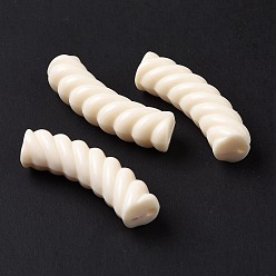 Old Lace Opaque Acrylic Beads, Twist, Curved Tube, Old Lace, 33x12x8.5mm, Hole: 1.6mm, about 308pcs/500g