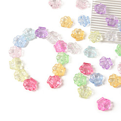 Mixed Color Transparent Acrylic Beads, Shell, Mixed Color, 17.9x19.5x7.2mm, Hole: 3.8mm