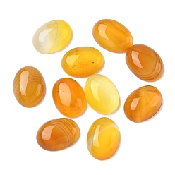 Желтый Агат Кабошоны из натурального желтого агата, окрашенная и подогревом, овальные, 16x12x5 мм