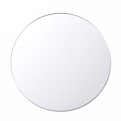 Clear PVC Flat Round Shape Mirror, for Flower Shape Mirror Silicone Molds, Clear, 10x0.2cm