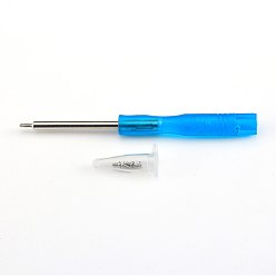 Blue Iron Screwdriver, with Plastic Handle and Iron Screw, Blue, 8.3x0.75cm