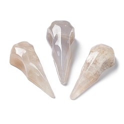 Moonstone Natural Moonstone Home Display Decoration, Reiki Energy Stone, Crow Mouth, 61~66x24~25x16~18mm
