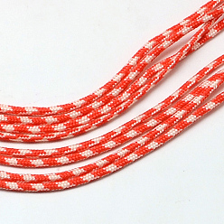Orange Red Polyester & Spandex Cord Ropes, 1 Inner Core, Orange Red, 2mm, about 109.36 yards(100m)/bundle