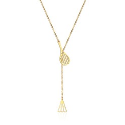 Sports Простые и стильные 304 ожерелья-лариаты из нержавеющей стали, колье-цепочка свитер для женщин, бадминтон