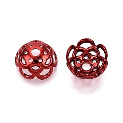 Малиновый АБС-бутылки с УФ-покрытием, цветок, малиновый, 17x16.5x9 мм, отверстие : 3.5 мм