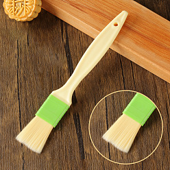 Лайм Экологически чистые масляные щетки из пластикового волокна, инструмент для выпечки, желто-зеленые, 220x30x7 мм