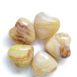 Crazy Agate Natural Crazy Agate Healing Stones, Heart Love Stones, Pocket Palm Stones for Reiki Ealancing, 15x15x10mm