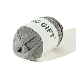 Dark Gray Polyester Cloth Yarn, For Hand Knitting Thick Thread, Crochet Cloth Yarn, Dark Gray, 5mm, about 32.81 Yards(30m)/Skein