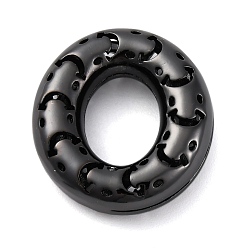 Letter O Латунные подвески, стойки покрытие, долговечный, без кадмия и без свинца, подвески с полыми буквами, Письмо O, 22.5x20.5x6 мм, отверстие : 4.7x3 мм