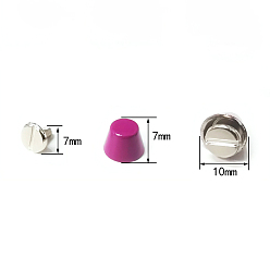 Средний Фиолетово-красный Заклепка из цинкового сплава, с винтом из платинового железа, колонка, для кошелька сумочка обувь кожаный ремень для одежды, средне фиолетовый красный, 10x7 мм