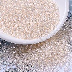 (RR281) Хрустальный AB с Бледно-персиковой Подкладкой Миюки круглые бусины рокайль, японский бисер, 11/0, (rr 281) бледно-персиковый, 11/0, 2x1.3 мм, отверстие : 0.8 мм, Около 1111 шт / 10 г