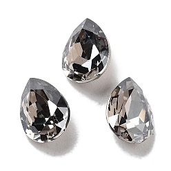 Хрустальная Сатина K 9 кабошоны из стеклянного страза, задние и задние, слеза, кристалл сатин, 10x7x4.5 мм