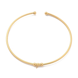 Настоящее золото 14K 304 изготовление браслетов-манжет из нержавеющей стали, ионное покрытие (ip), реальный 14 k позолоченный, внутренний диаметр: 2-5/8x3 дюйм (6.6x7.5 см)