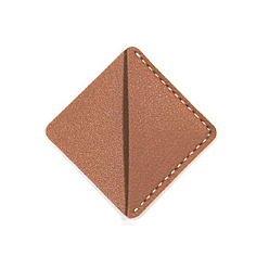 Saddle Brown Imitation Leather Book Bookmarks, Rhombus Shaped Corner Page Marker, for Book Reading Lovers Teachers, Saddle Brown, 46x46mm