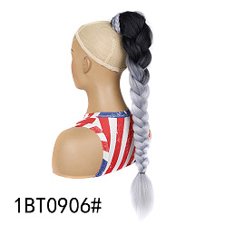 LS19-1BT0906# Extension de cheveux synthétiques tressés à trois brins colorés pour coiffure longue queue de cheval des femmes africaines
