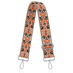 Coral Ethnic Style Embroidered Adjustable Strap Accessory, Coral, 130x5cm