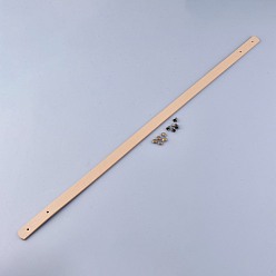 Персиковый Слойка Ручки для сумок из искусственной кожи, С железными заклепками, для сумочек, ручки для изготовления сумок, розовые, 60x1.85x0.35 см, отверстие : 3 мм