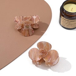 Верблюжий Заколки для волос в форме когтей из ацетата целлюлозы, аксессуары для волос для женщин и девочек, цветок, верблюжие, 70x50x43 мм