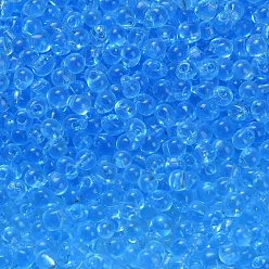 (DP148) Transparent Aqua Миюки 3.4мм капельные бусины, японский бисер, прозрачные цвета, (dp148) прозрачный аквамарин, 3.4x3 мм, отверстие : 0.65 мм, Около 8100 шт / 450 г