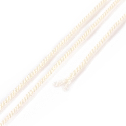 Cornsilk Macrame Cotton Cord, Braided Rope, with Plastic Reel, for Wall Hanging, Crafts, Gift Wrapping, Cornsilk, 1.2mm, about 26.25 Yards(24m)/Roll