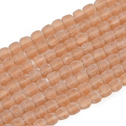 Перу Матовое ручной работы Lampwork бисер, круглые, Перу, 6~7x6 мм, отверстие : 1.1 мм, около 101 шт / нитка, 23.62 дюйм (60 см)