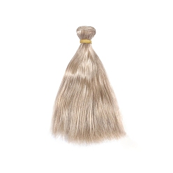 Dark Khaki Imitated Mohair Long Straight Hair Doll Wig Hair, for DIY Girls BJD Makings Accessories, Dark Khaki, 150~1000mm