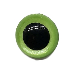 Yellow Green Craft Plastic Doll Eyes, Stuffed Toy Eyes, Safety Eyes, Half Round, Yellow Green, 10.5mm