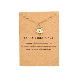 Звезда Ожерелья с подвесками из латуни с прозрачным кубическим цирконием и микропаве, ожерелья из нержавеющей стали, золотые, звезда, 16.14~19.69 дюйм (41~50 см)