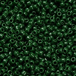 (47H) Opaque Pine Green Тохо 8/0 круглые бусины, японский бисер, (47 h) непрозрачный сосново-зеленый, 3 мм, отверстие : 1 мм, Около 1111 шт / 50 г