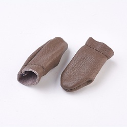 Random Single Color or Random Mixed Color Leather Finger Thimble, for Protecting Your Fingers, Random Single Color or Random Mixed Color, 58~60x27~30mm