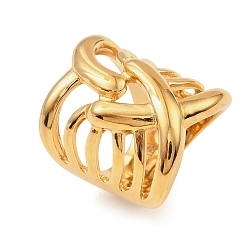 Золотой 304 кольца для пальцев из нержавеющей стали для женщин, золотые, 25.5 мм, размер США 7 3/4 (17.9 мм)