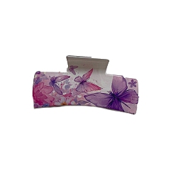 Серо-розавый Пластиковые заколки для волос с когтями бабочки, аксессуары для волос для женщин и девочек, увядшая роза, 105 мм