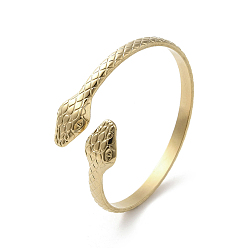 Golden 304 Stainless Steel Snake Cuff Bangles, Golden, Inner Diameter: 2 inch(5cm)