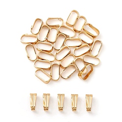 Real 18K Gold Plated 304 Stainless Steel Snap On Bails, Real 18K Gold Plated, 6x3x2.2mm, Inner Diameter: 5.5x2.5mm