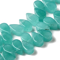 Amazonite Natural Amazonite Beads Strands, Teardrop, Top Drilled, 9~10x5~5.5x3.5~4mm, Hole: 0.7mm, about 40~48pcs/strand, 7.09~7.28''(18~18.5cm).