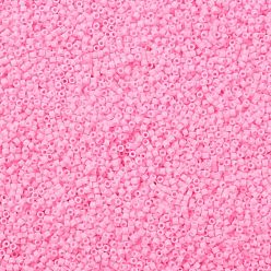 Бледно-Розовый Цилиндрический бисер, матового цвета, единый размер, розовый жемчуг, 2x1.3~1.5 мм, отверстие : 0.8~1 мм, около 40000 шт / упаковка, 450 г / мешок
