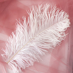 Белый Аксессуары для украшений из страусиных перьев, для костюма своими руками, аксессуары для волос, фоновое ремесло, белые, 200~250 мм