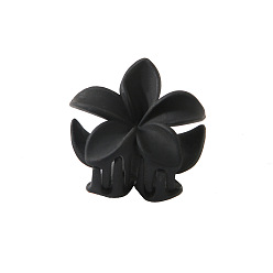 black-4CM Candy-colored plastic flower hairpin with hollow-out design - simple and elegant.