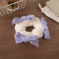 1# Purple Bow Милая бархатная повязка для волос с бантиком на осень/зиму - мило, плюш, бабочки узел, аксессуар для волос.