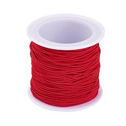 Roja Cuerda elástica, rojo, 1 mm, aproximadamente 22.96 yardas (21 m) / rollo